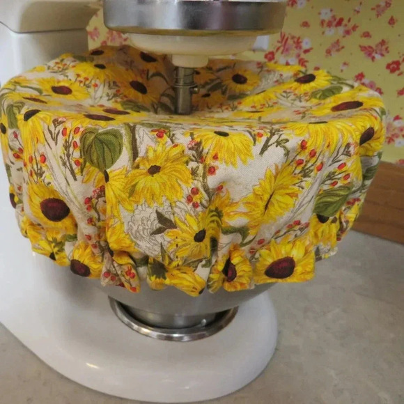 Kitchenaid Mixer Bowl Cover, Reversible Sunflowers Mixer Bowl Cover - Picture 1 of 7
